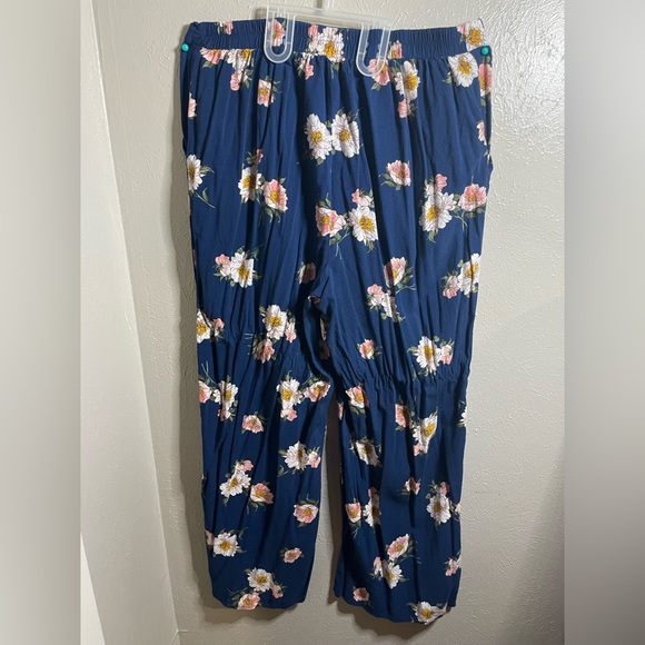 Blue and pink two piece pantsuit set with corset style crop top - Picture 4 of 4